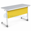 Стол 2-местный школьный 5-7 г/р "Альтер" регулируемый (серый/желтый, м/к белый)